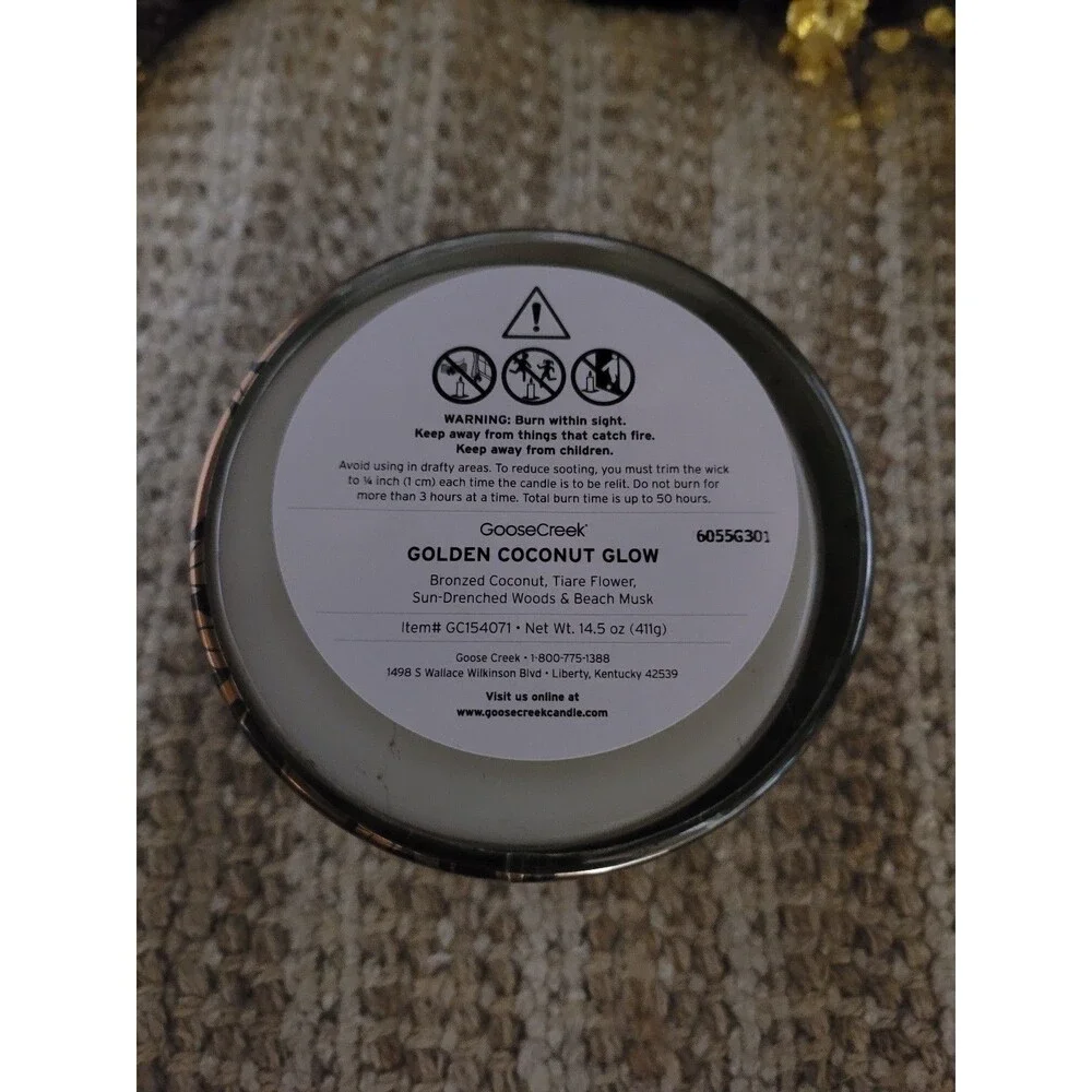 Golden Coconut Glow - Goose Creek 3-wick Candle